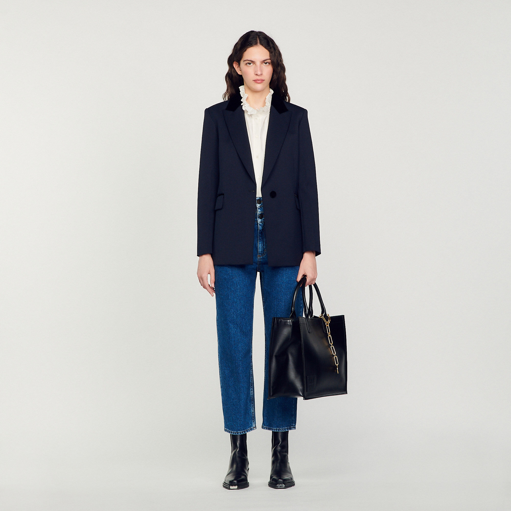 Tailored Jacket : Coats & Jackets&nbsp; color Deep blu