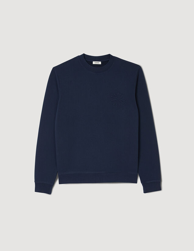 Cotton Flower Sweatshirt : View All color Navy Blue