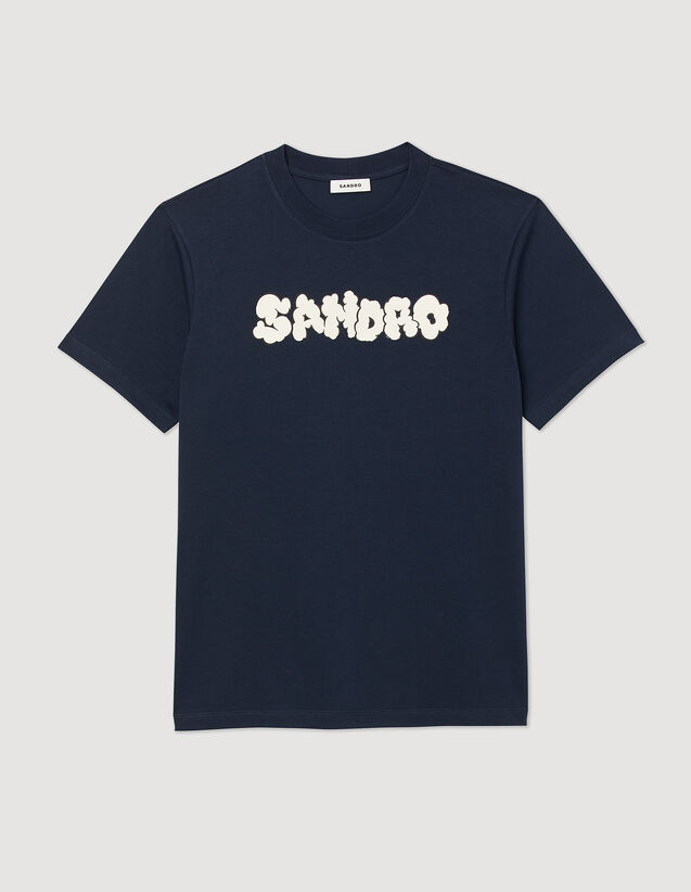 Sandro Embroidery T-Shirt : T-shirts & Polo shirts color white