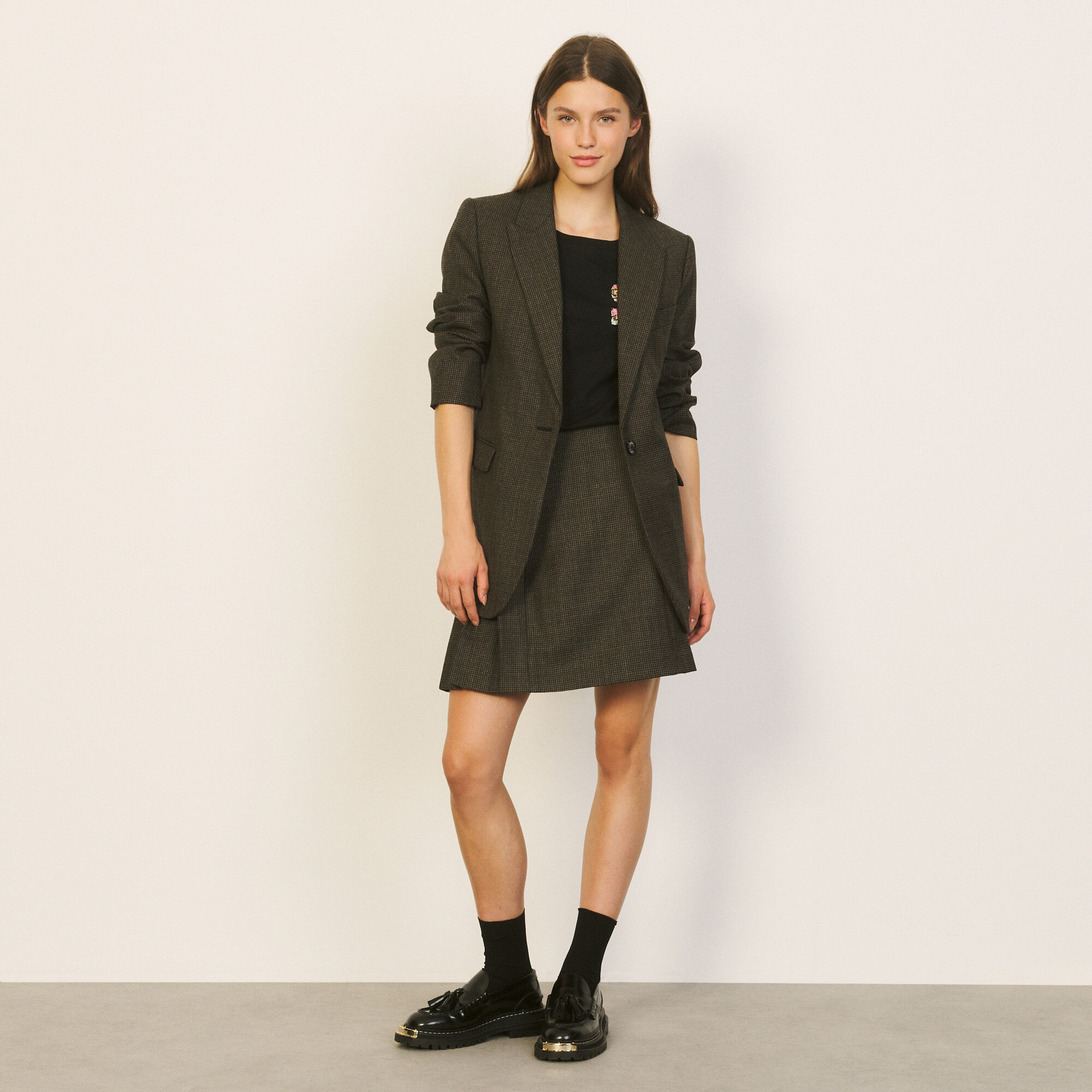 Checked Tailored Jacket Coats Jackets Sandro paris