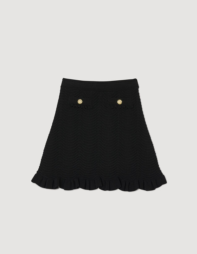 Short Knitted Skirt : Skirts & Shorts color Black