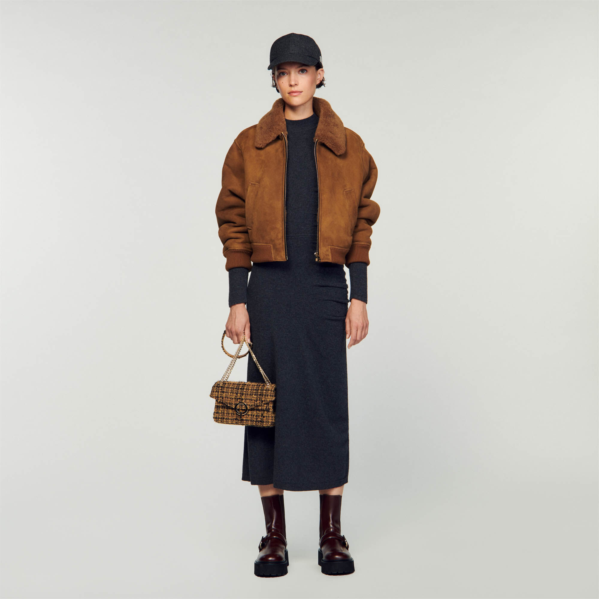 Knit Maxi Dress : Dresses&nbsp; color Charcoal Grey