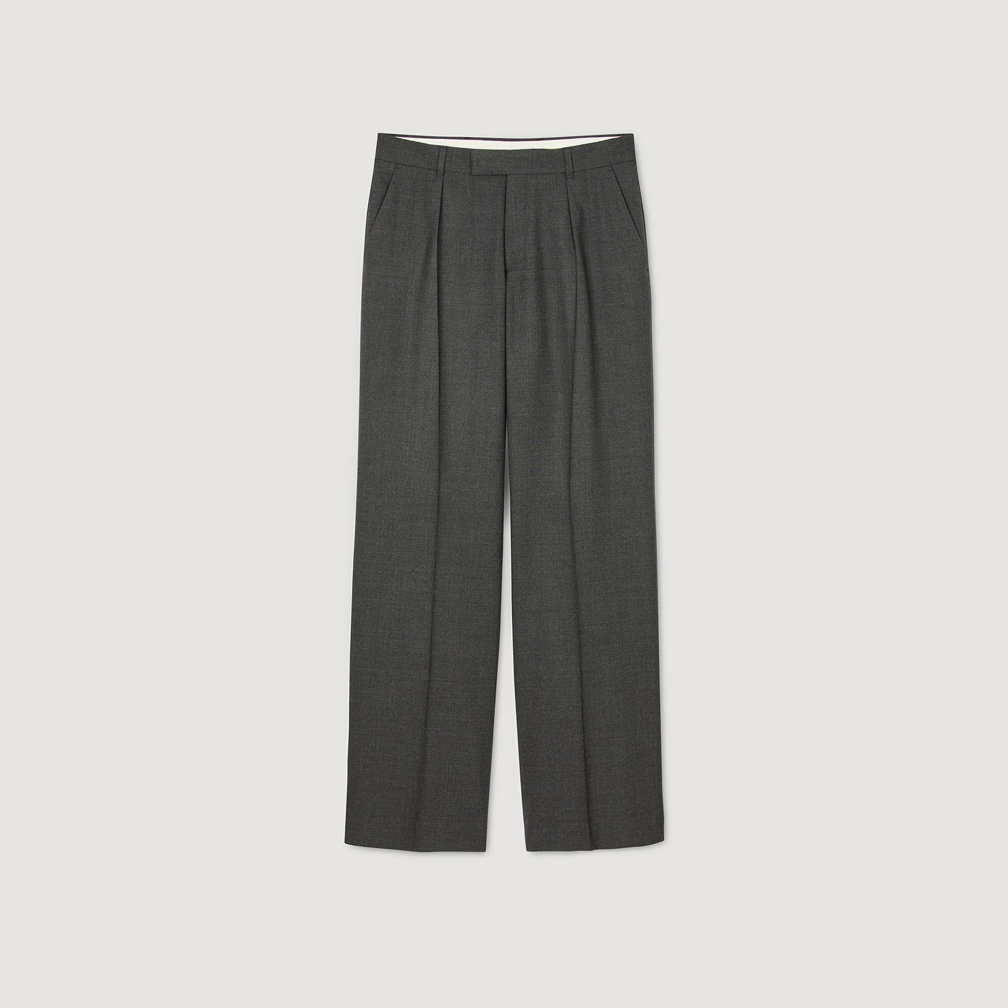 Wool Suit Trousers : Suits & Tuxedos color Charcoal Grey