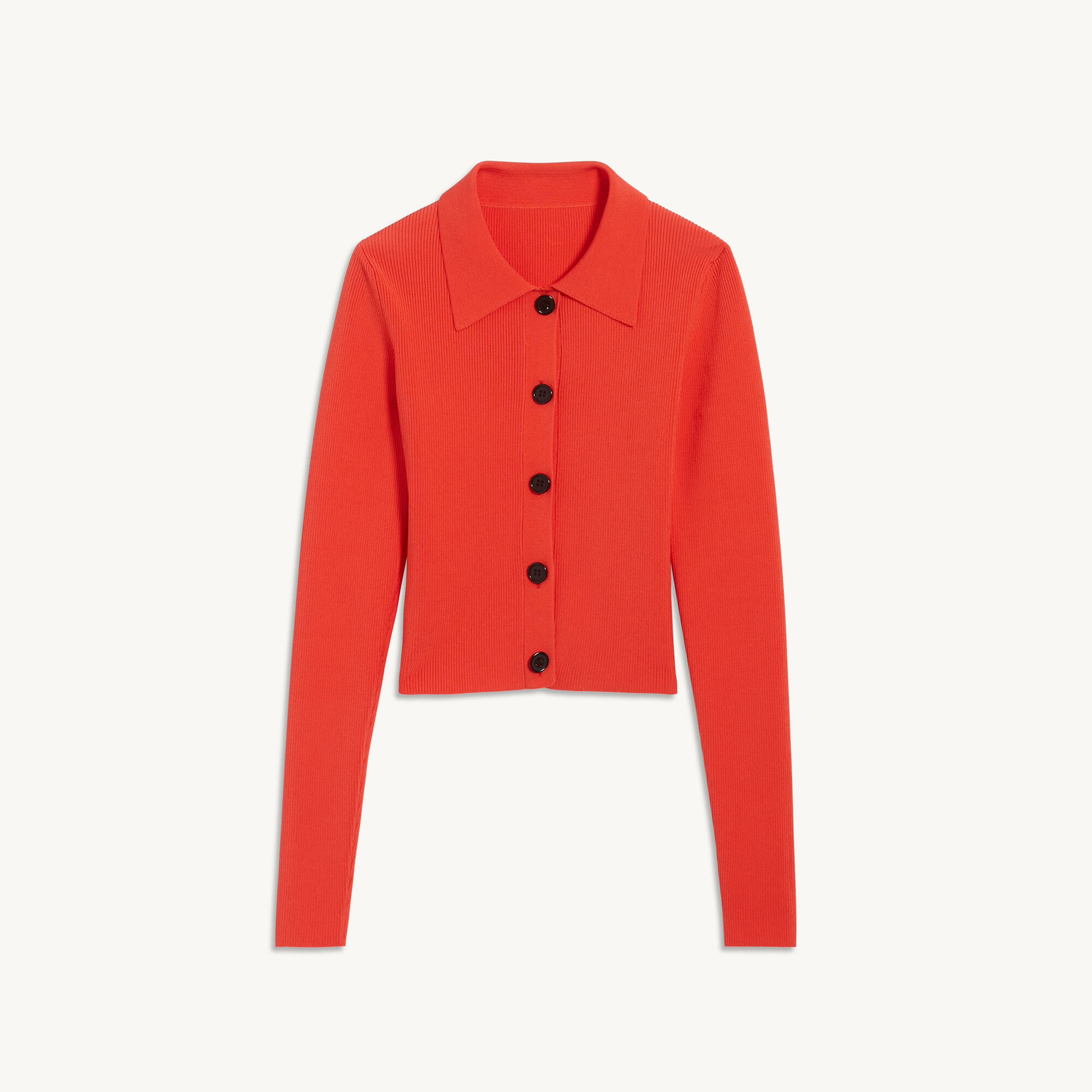 Cropped Cardigan With Shirt Collar Sweaters Cardigans Sandro