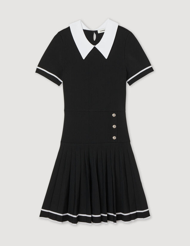 Short Knitted Dress : Dresses color Black