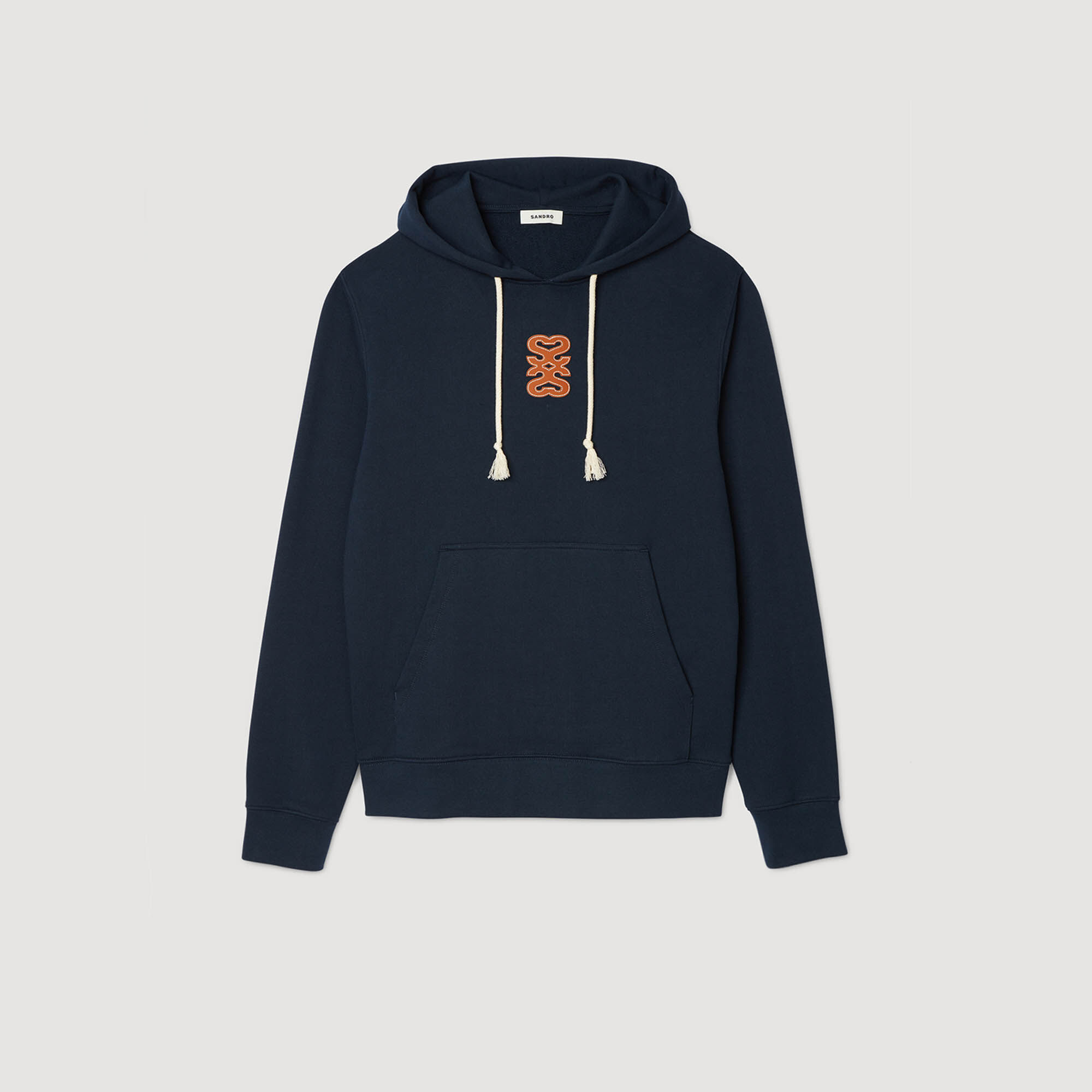 Leather Patch Sweatshirt : Sweatshirts color Navy Blue