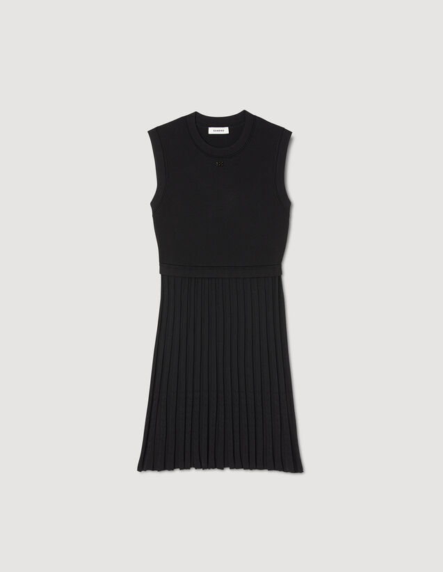 Knitted Dress : Dresses color Black