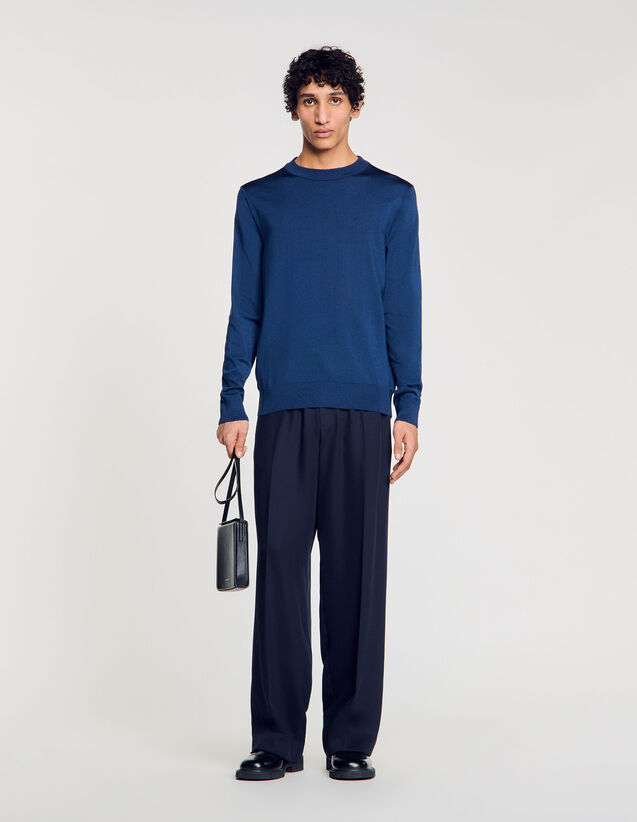 Fine Knit Jumper - SHPTR00624 | sandro-paris.com Fine Knit Jumper : Sweaters & Cardigans color Royal Blue