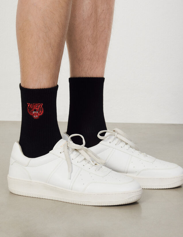 Socks With Patch : Socks color white