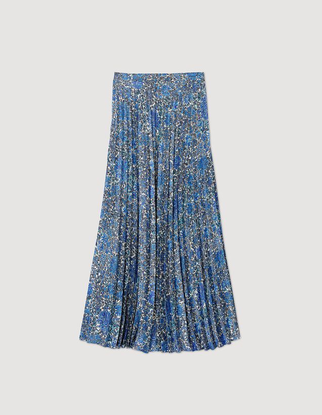 Floaty Floral Maxi Skirt : Skirts & Shorts color Blu / White