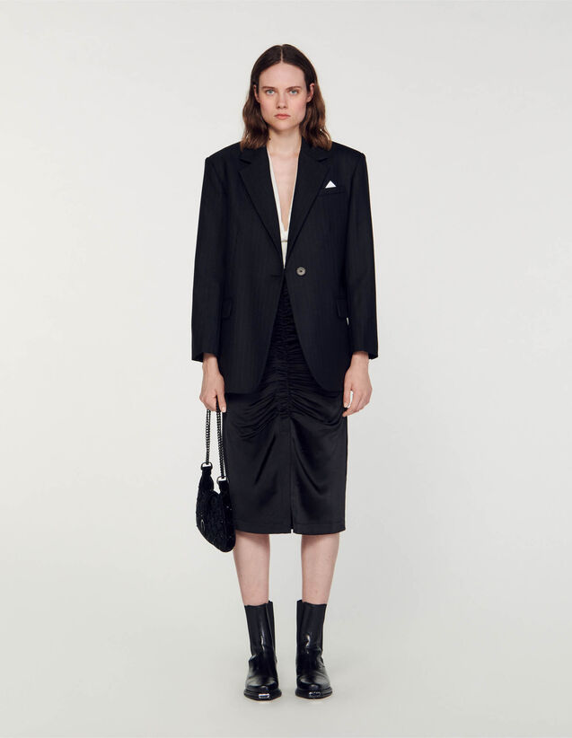 Oversized Suit Jacket : Blazers & Jackets color Black / Grey