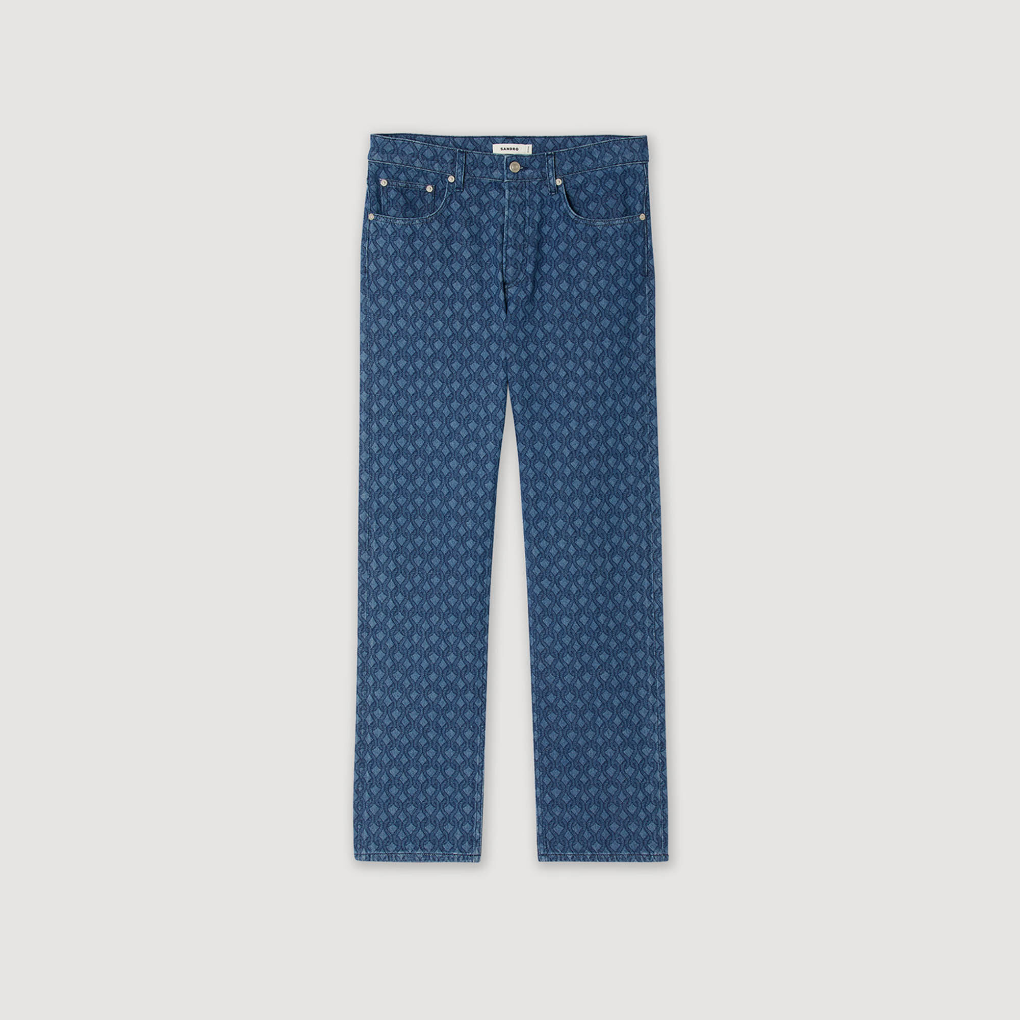 Rope Pattern Baggy Jeans : Jeans color Raw-Denim