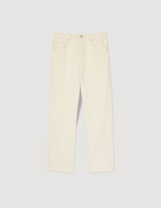 Cotton Jeans : Jeans color Ecru