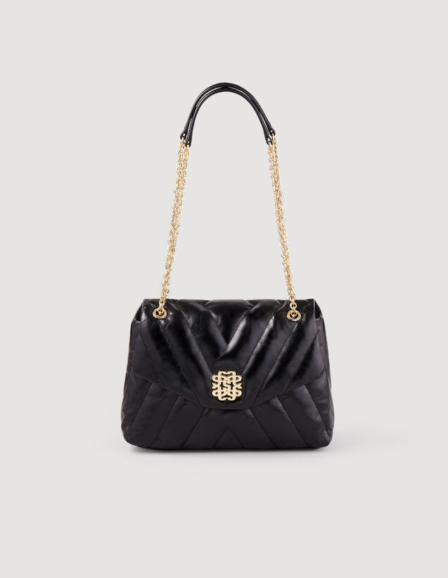 Mila Quilted Leather Bag : Others Bags color Black
