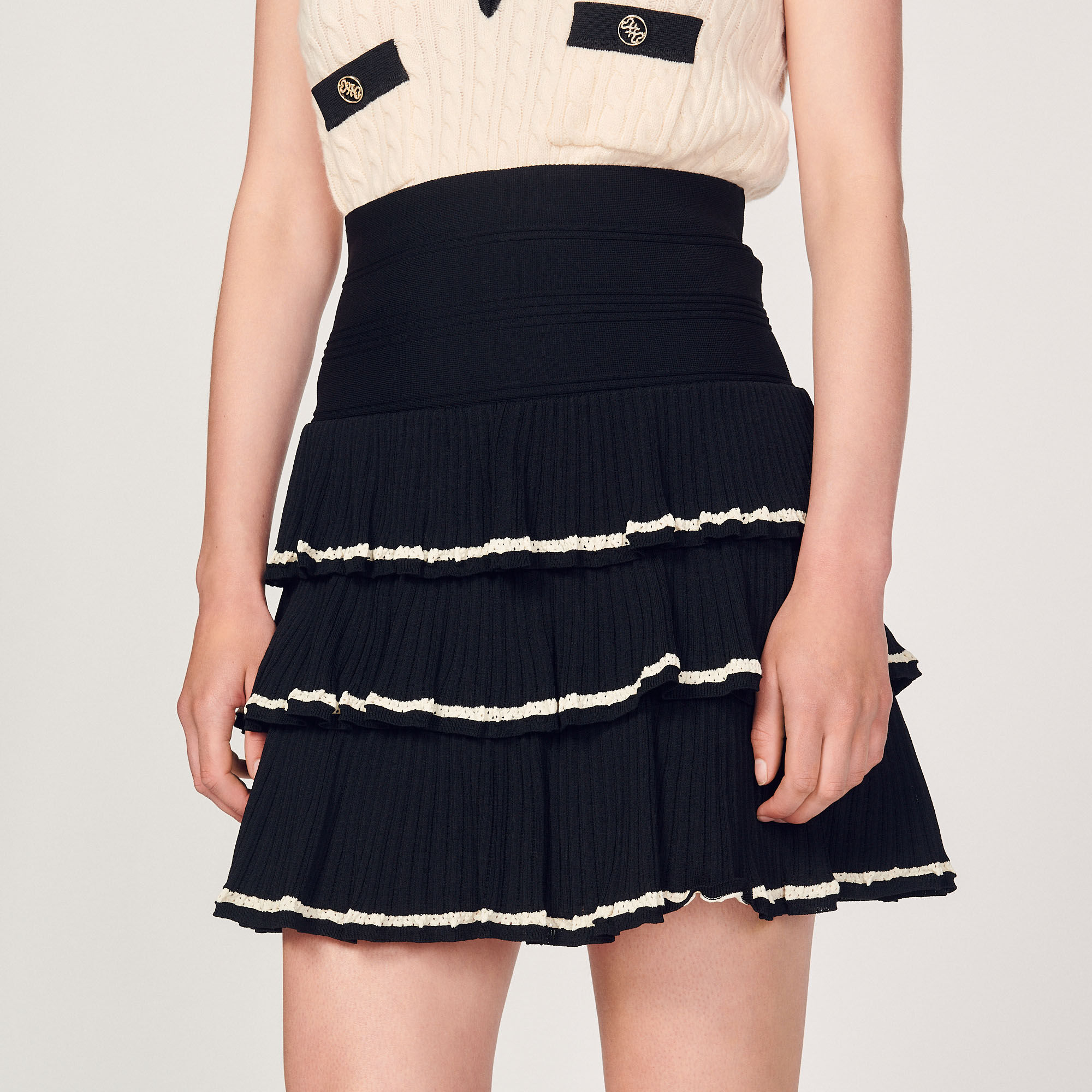 Ruffled Knit Skirt Skirts Shorts Sandro paris