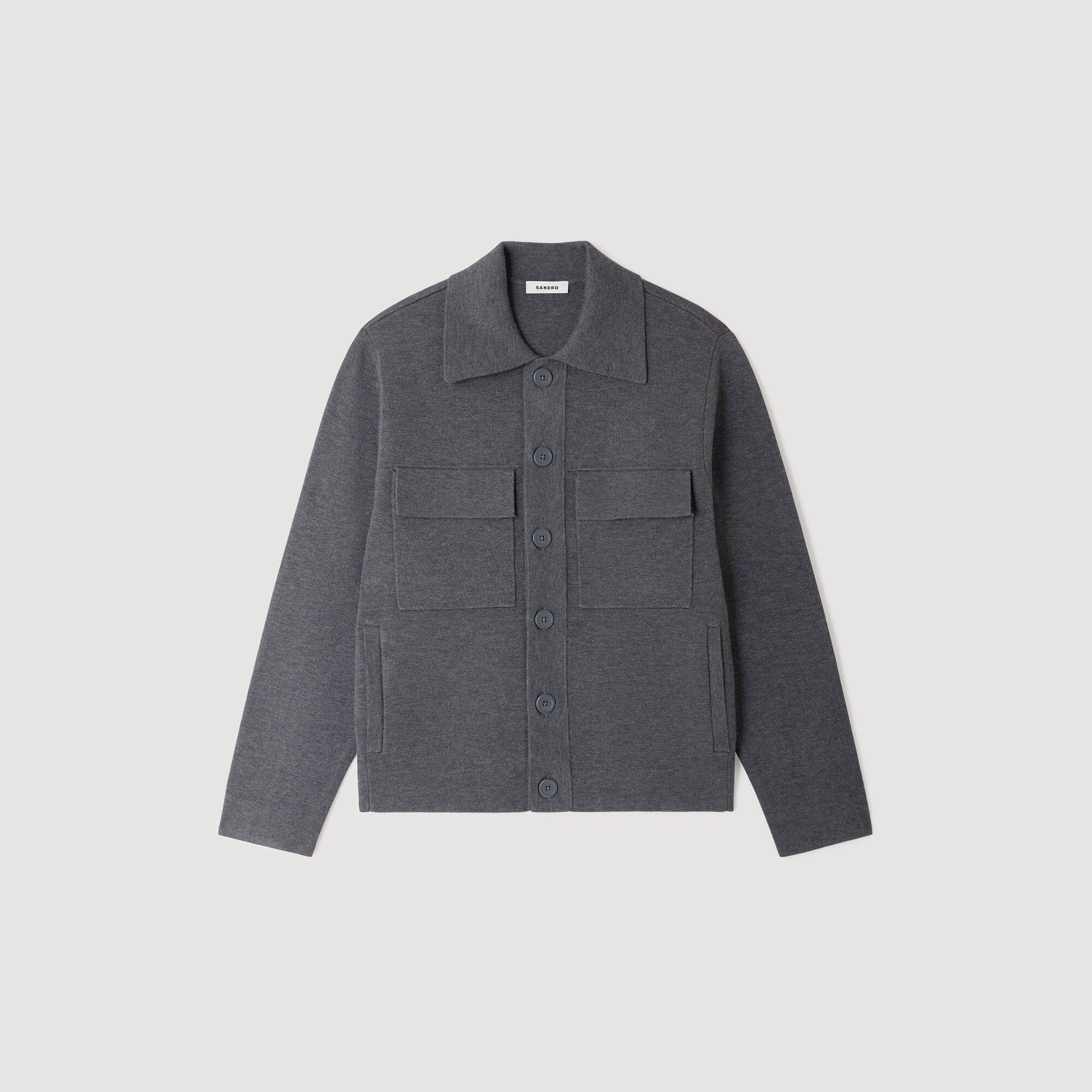 Milano Knit Jacket : Sweaters & Cardigans color Dark grey