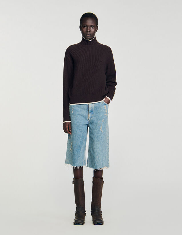 Turtleneck Jumper - SFPPU02454 | sandro-paris.com Turtleneck Jumper : Sweaters & Cardigans color Grey