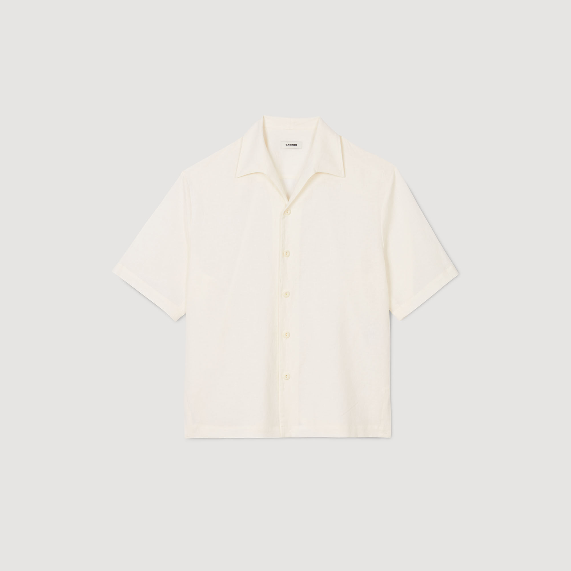 Cotton And Linen Shirt : Shirts color Ivory.