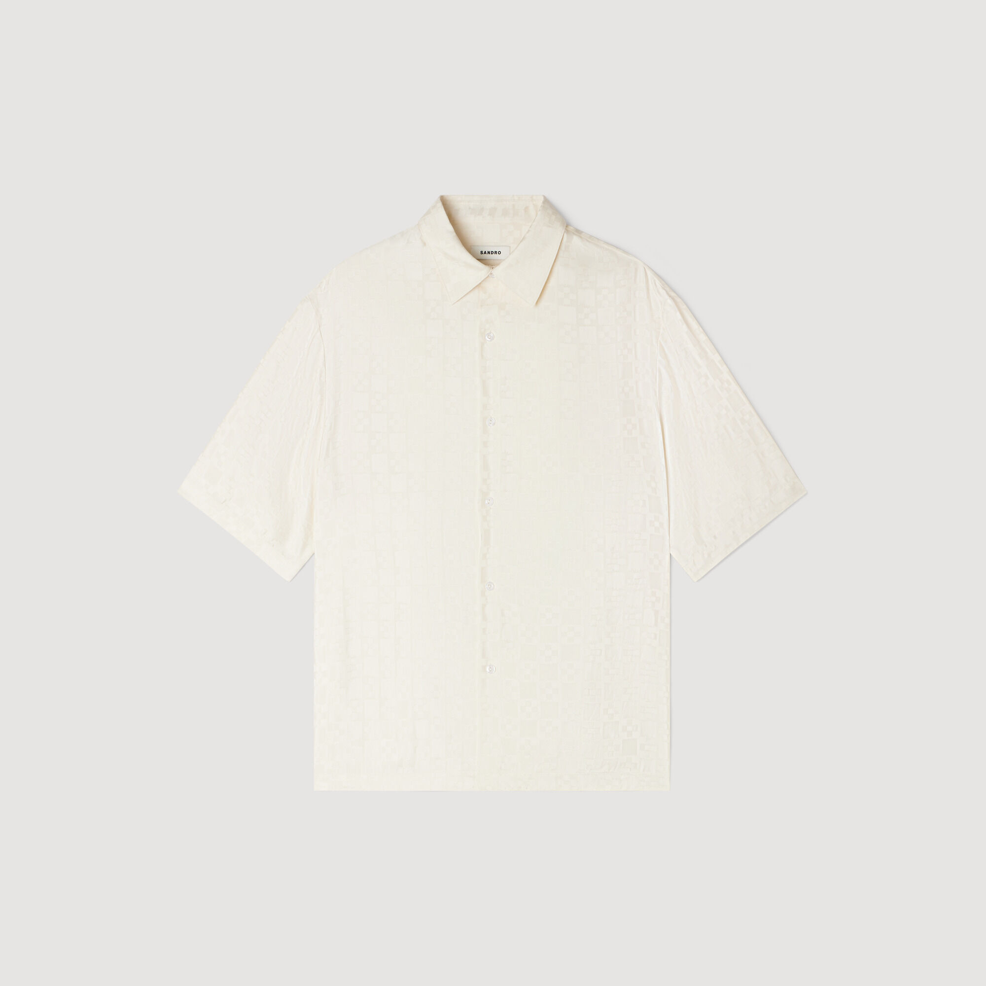 Square Cross Loose-Fit Shirt : Shirts color white