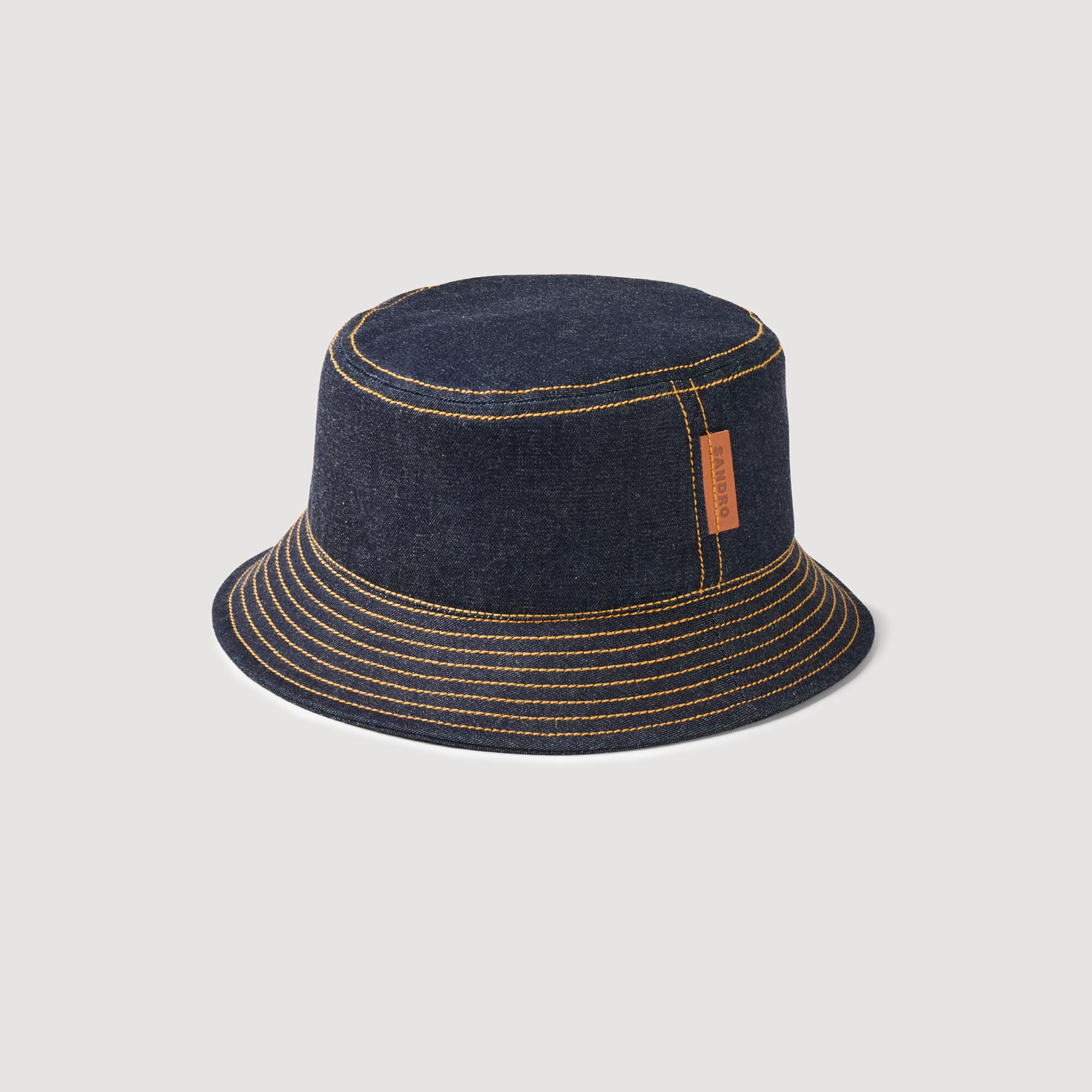 Denim Bucket Hat : Other Accessories color Navy Blue