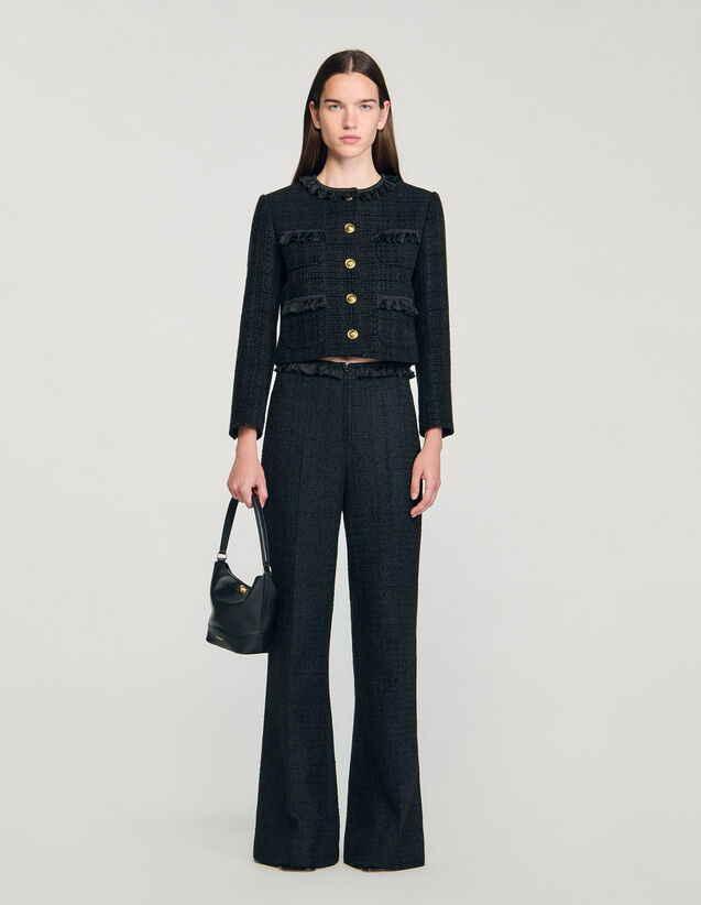 Tweed Suit Trousers - SFPPA01841 | sandro-paris.com Tweed Suit Trousers : Pants color Black
