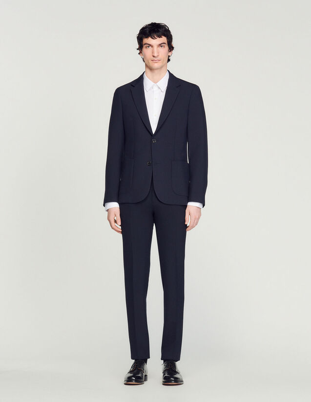 Unstructured Suit Jacket : Suits & Tuxedos color Navy Blue