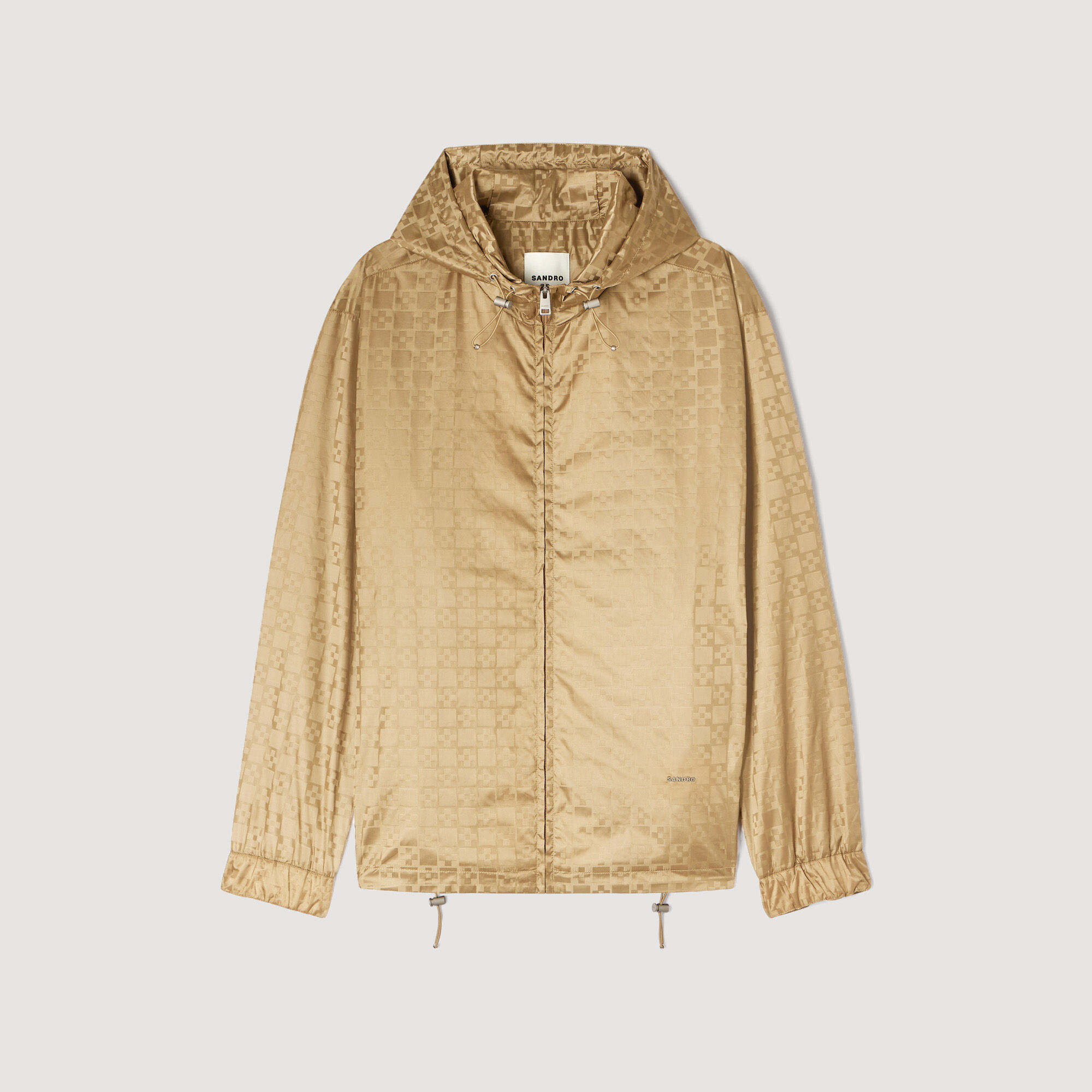 Square Cross Nylon Jacket : Jackets & Coats color Beige
