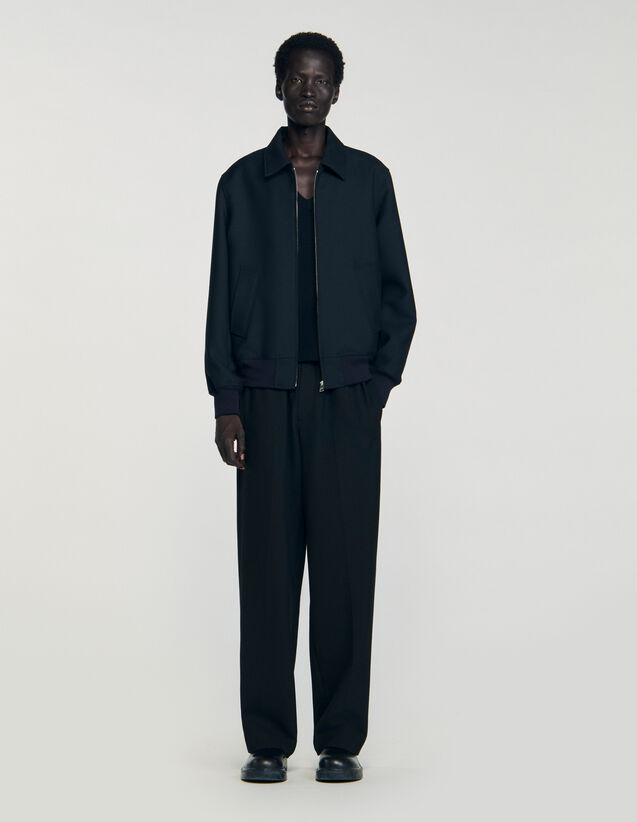 Zip-Up Jacket - SHPBL01138 | sandro-paris.com Zip-Up Jacket : Jackets & Coats color Navy Blue