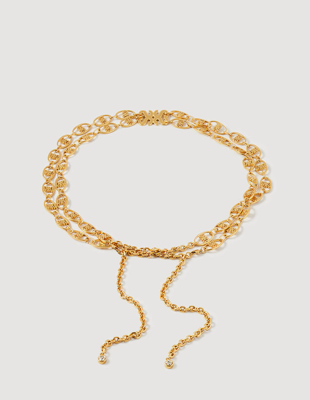Double Chain Jewellery Belt : Belts color Gold