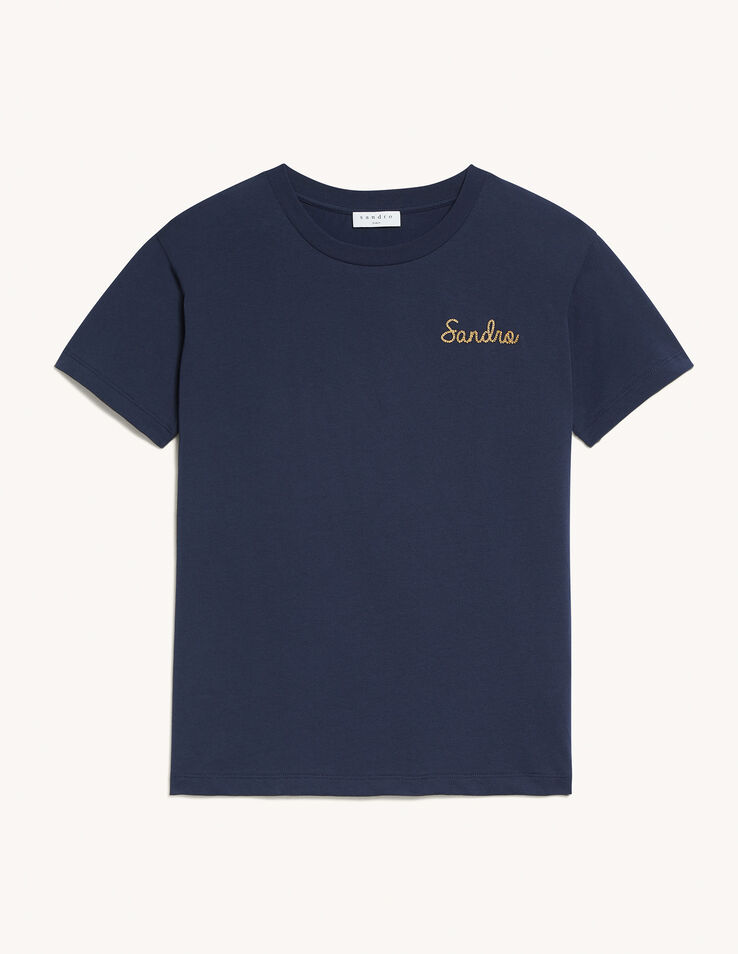 Sandro Chain Embroidery T-Shirt - T-shirts - Sandro-paris.com