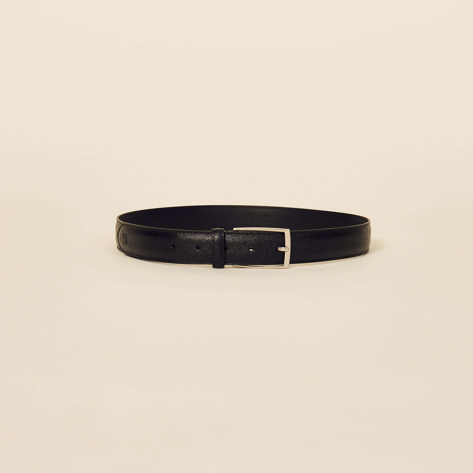 Saffiano Leather Belt : Other Accessories color Black