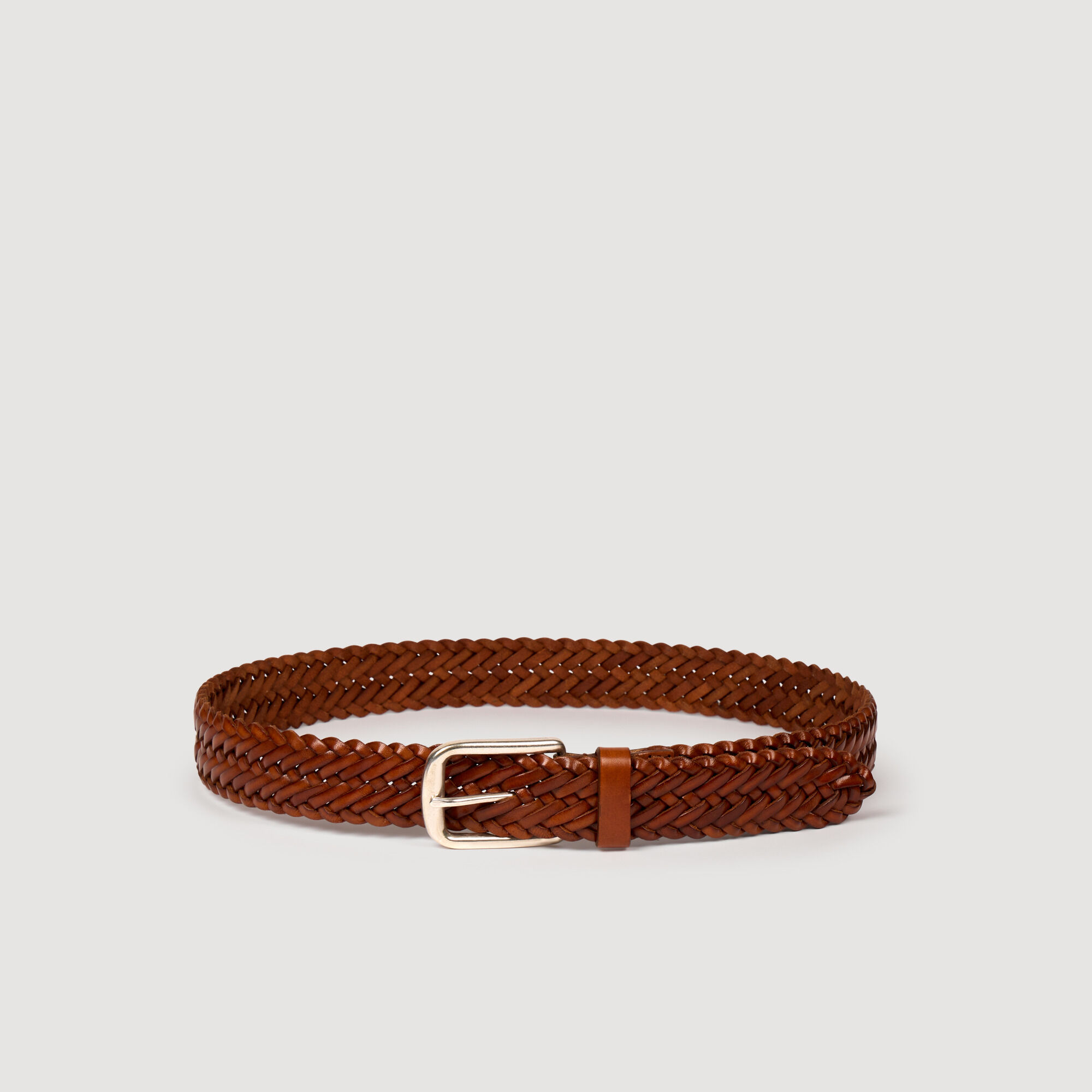 Braided Leather Belt : Belts color Camel