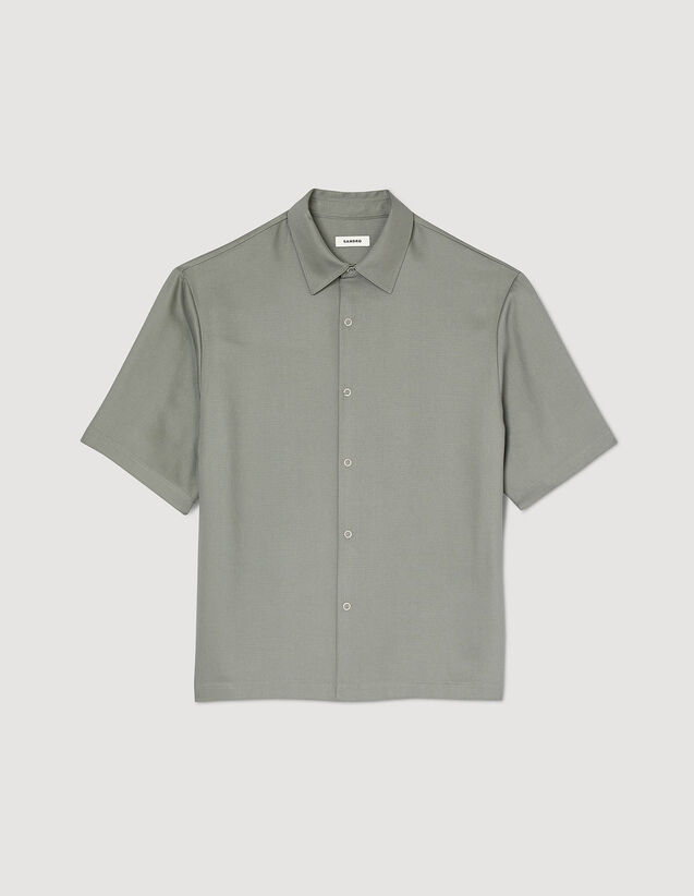 Button-Front Shirt : Shirts color Grey