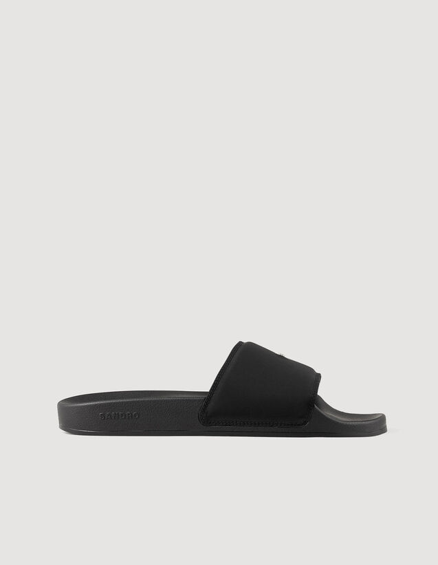 Rubber Flip-Flops : Shoes color Black