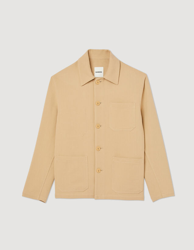 Worker Jacket : Trench coats & Coats color Beige