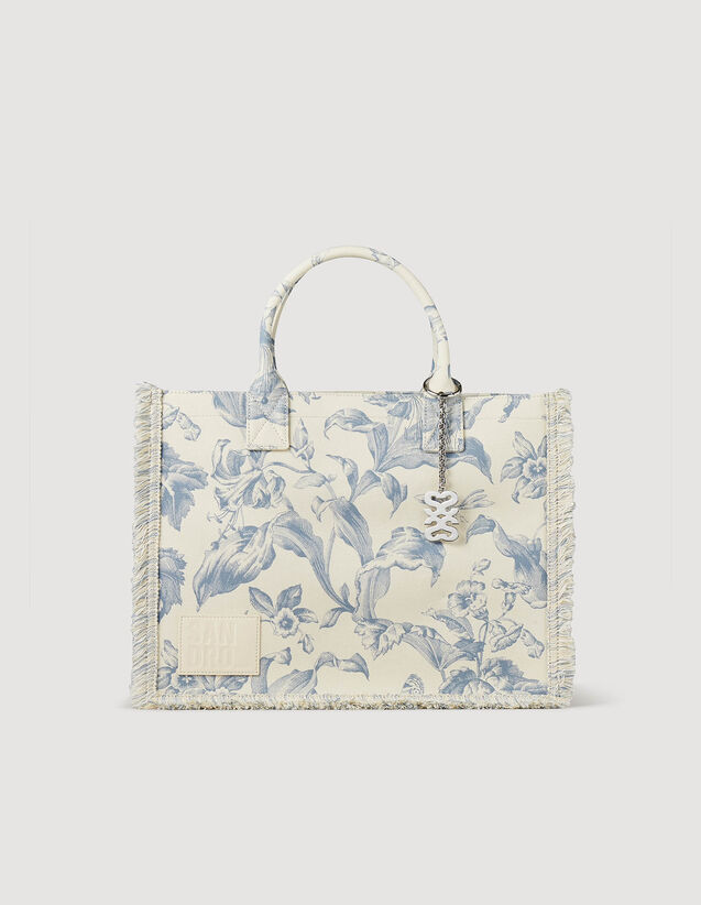 Kasbah Toile De Jouy Tote Bag : All Gift Ideas color Ecru / Bleu