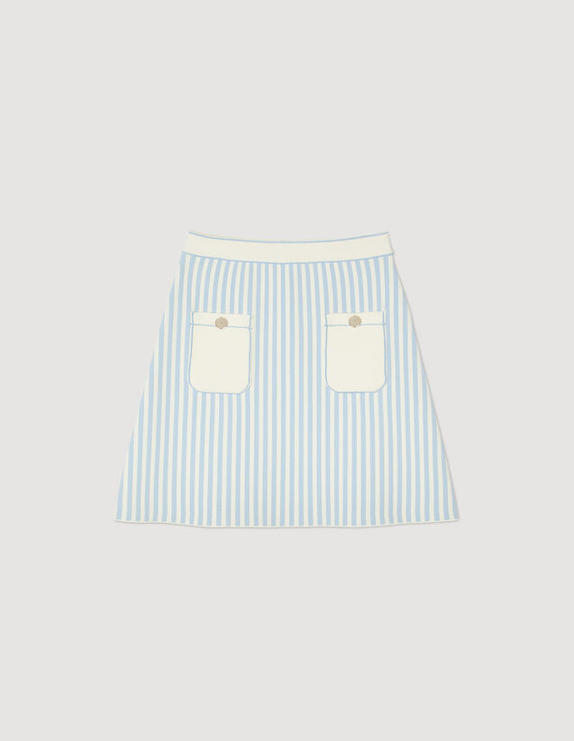 Short Skirt : Skirts & Shorts color Navy / Ecru