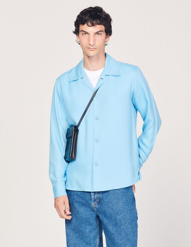 Floaty Shirt With Spread Collar : Shirts color Sky Blue