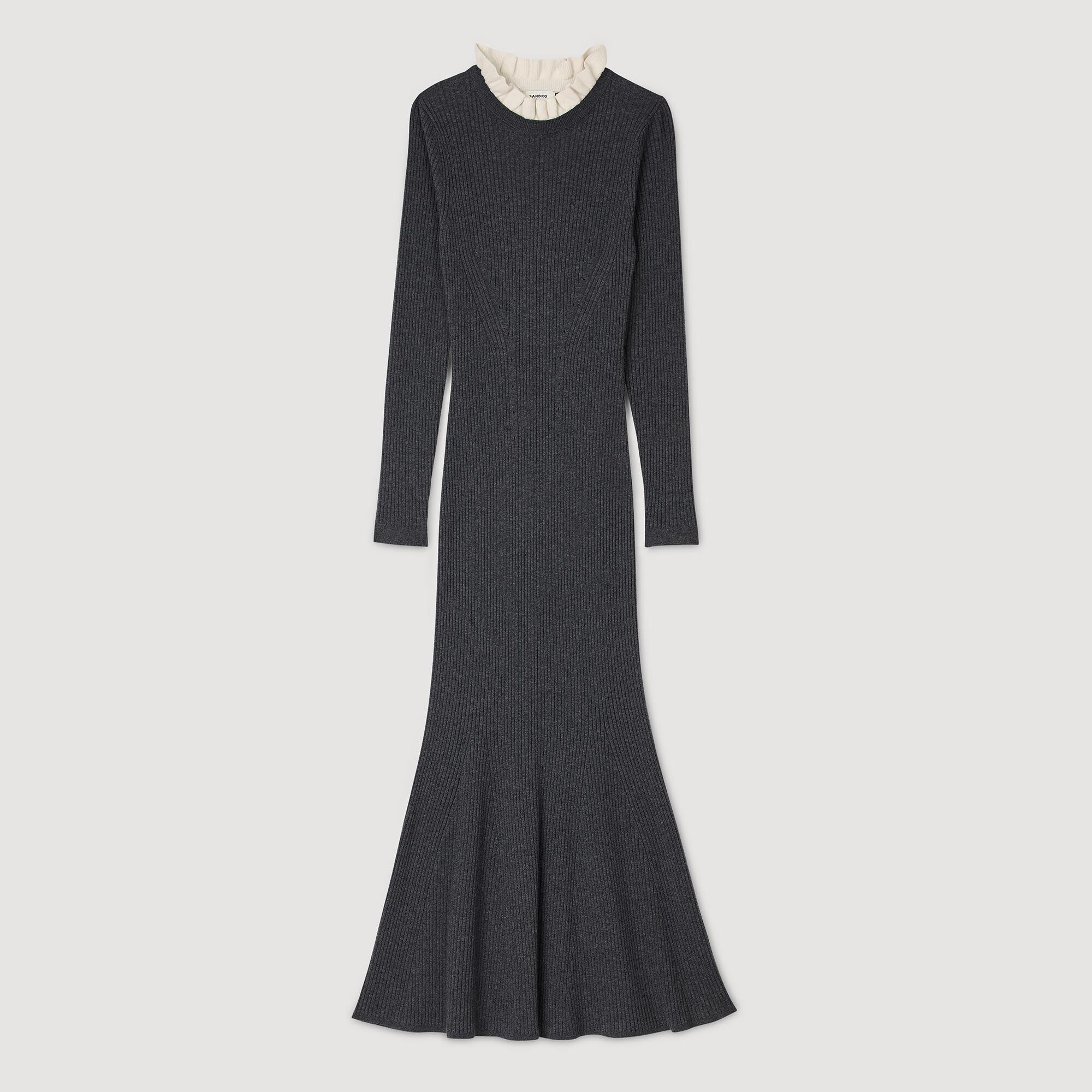 Rib Knit Maxi Dress : Dresses&nbsp; color Dark Grey