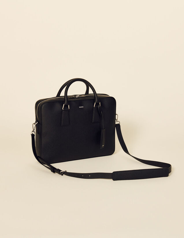 Saffiano Leather Briefcase : Bags color Black