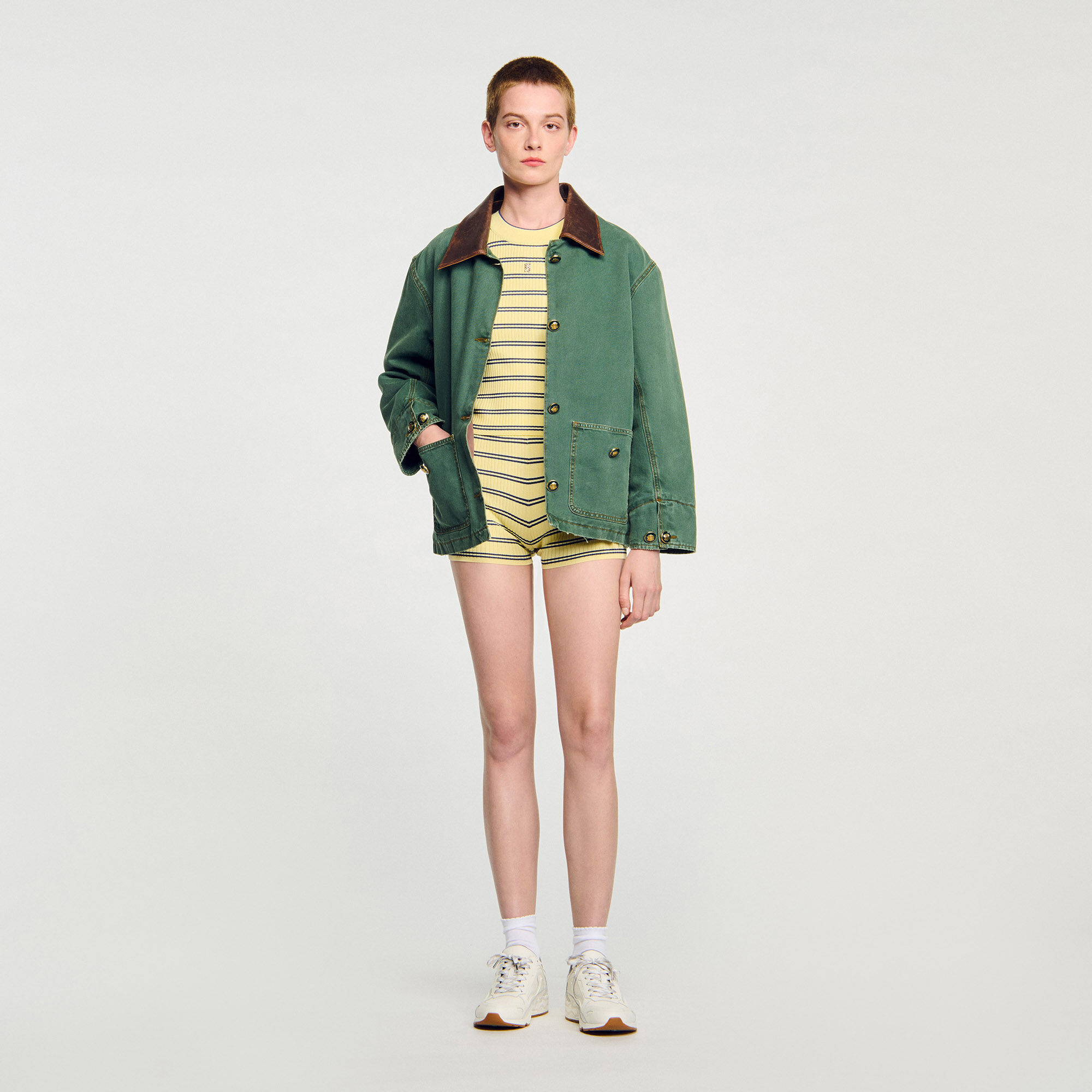 Striped Knit Shorts : View All color Light Yellow