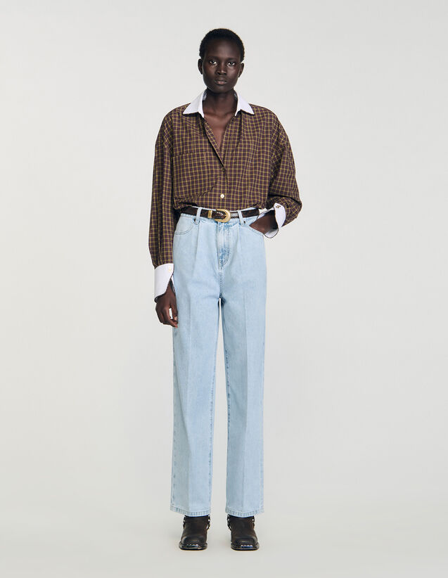 Straight-Leg Jeans - SFPJE00749 | sandro-paris.com Straight-Leg Jeans : Jeans color Blue