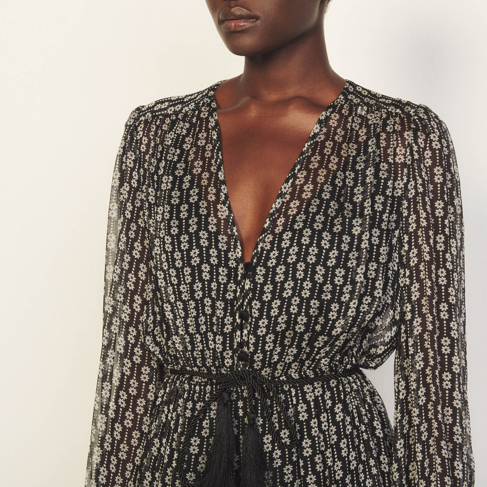 Sandro floral silk dress on sale