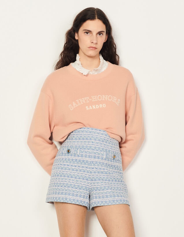 Tweed Shorts : Skirts & Shorts color Blue/pink