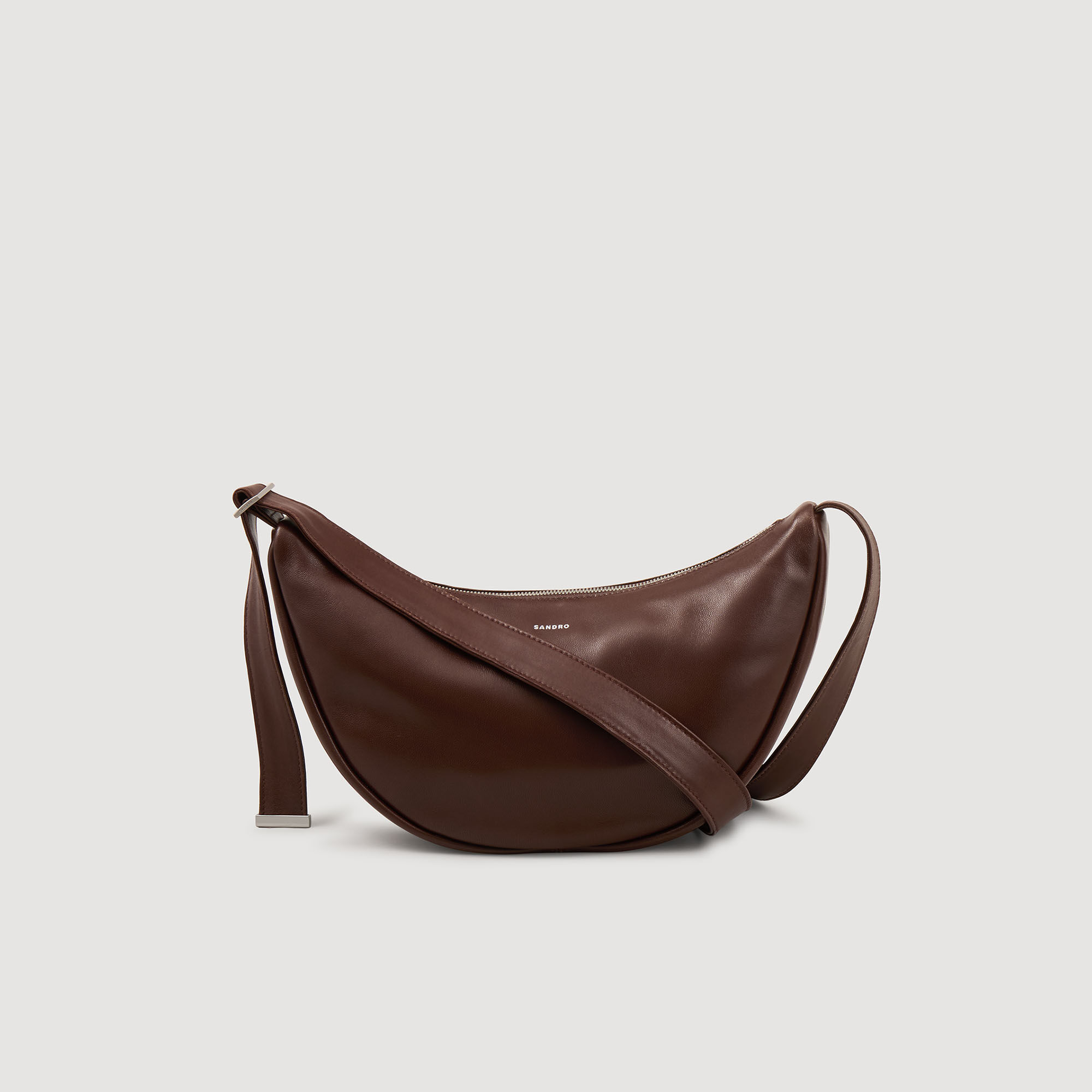Small Leather Hobo Bag : Bags color Cognac