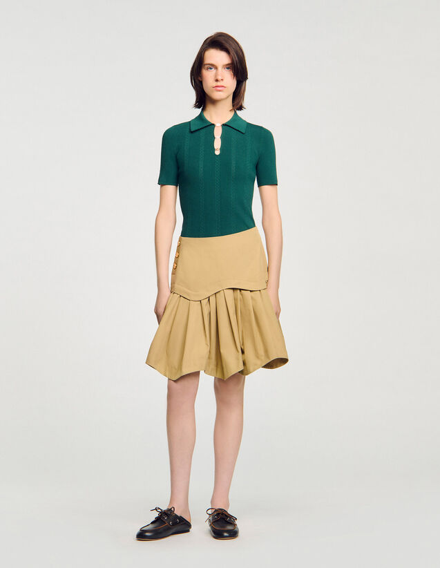 Polo Jumper - SFPPU02631 | sandro-paris.com Polo Jumper : Sweaters & Cardigans color Dark Green