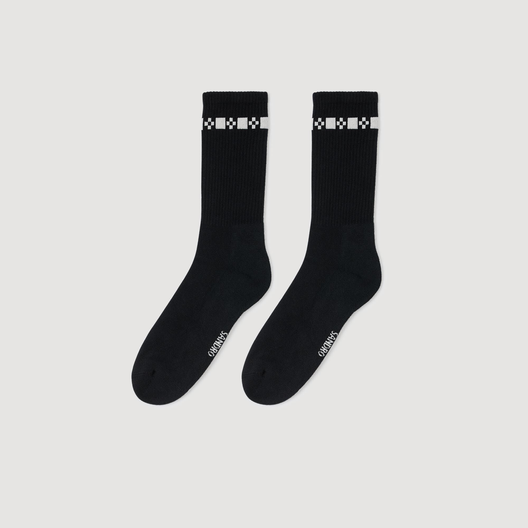Embroidered Socks : Socks color Black