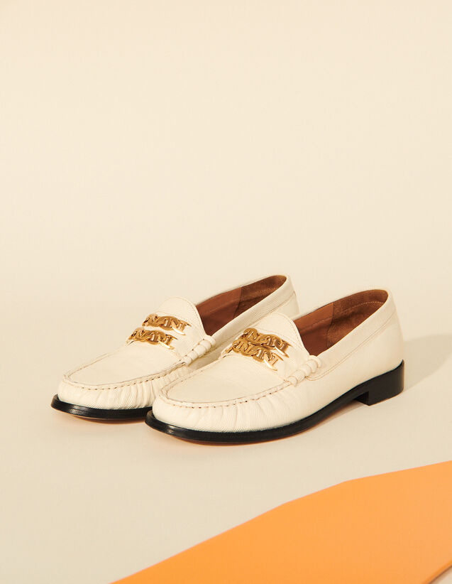 Leather Loafers : Loafers color Ecru