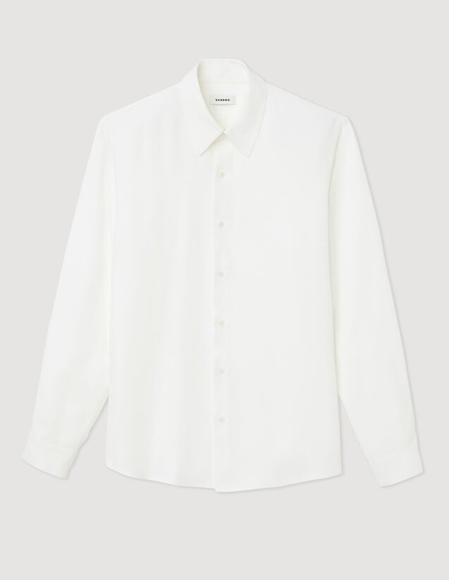 Flowing Long-Sleeved Shirt : Shirts color white