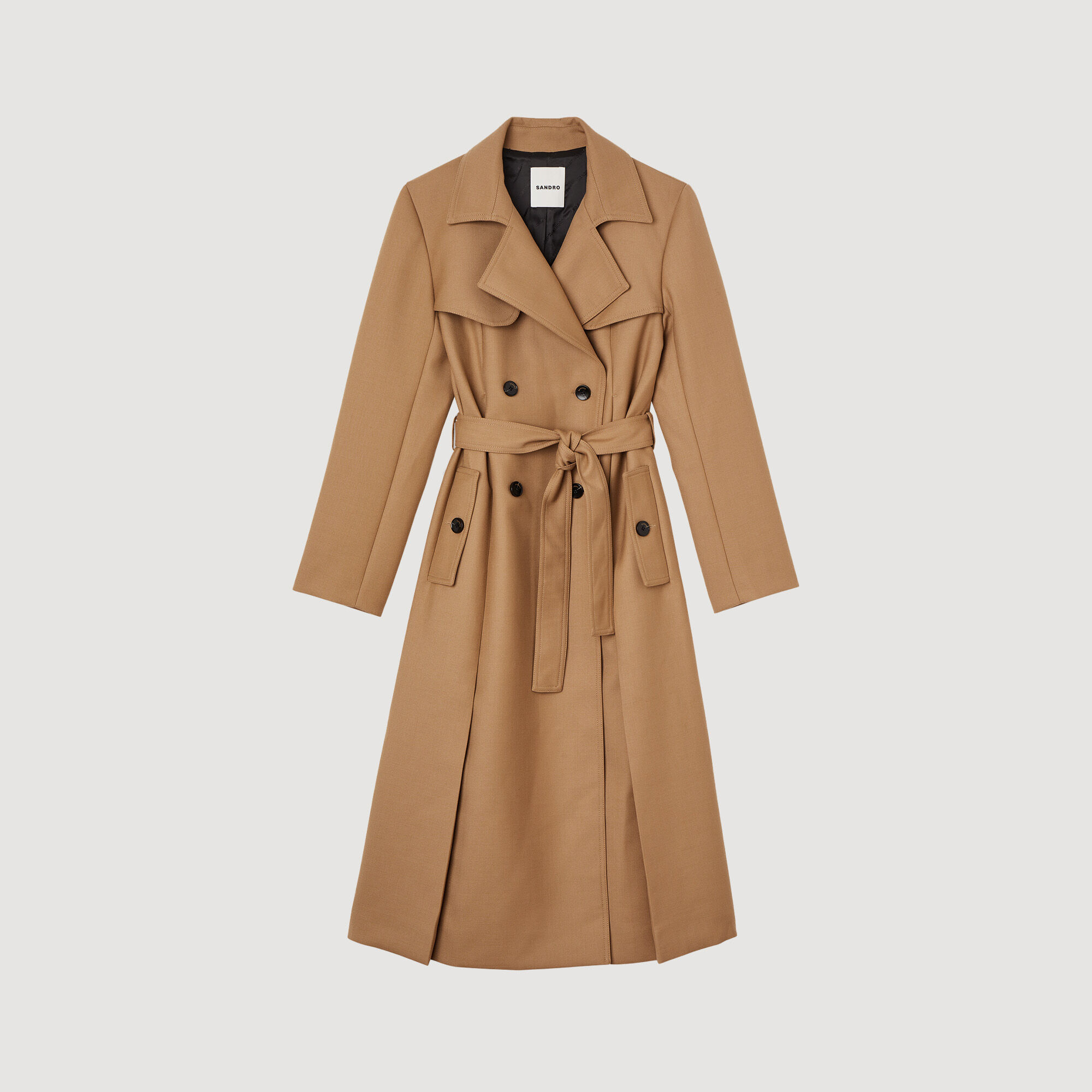 Trench long sales femme beige